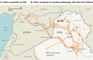 Territori sotto il controllo dell'ISIS